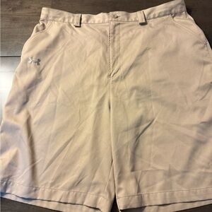 Under Armour Men's Beige Flat Front Shorts